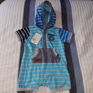 Nano Collection Attitude Hoodie Surf Romper Sz 6M